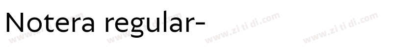 Notera regular字体转换
